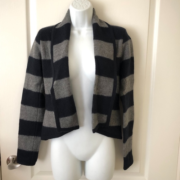 LOFT Striped Wool Coat size XXS - Picture 1 of 4